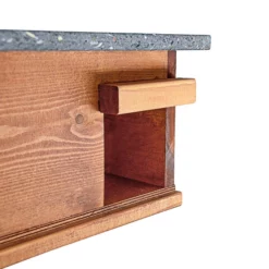 Hedgehog House With Hinged Inspection Roof -ARK WILDLIFE Sales ark eco hedgehog house entrance.jpg